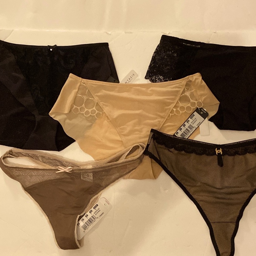 Lot of 5 European Brands Ladies Underwear Thoungs Panties sz S